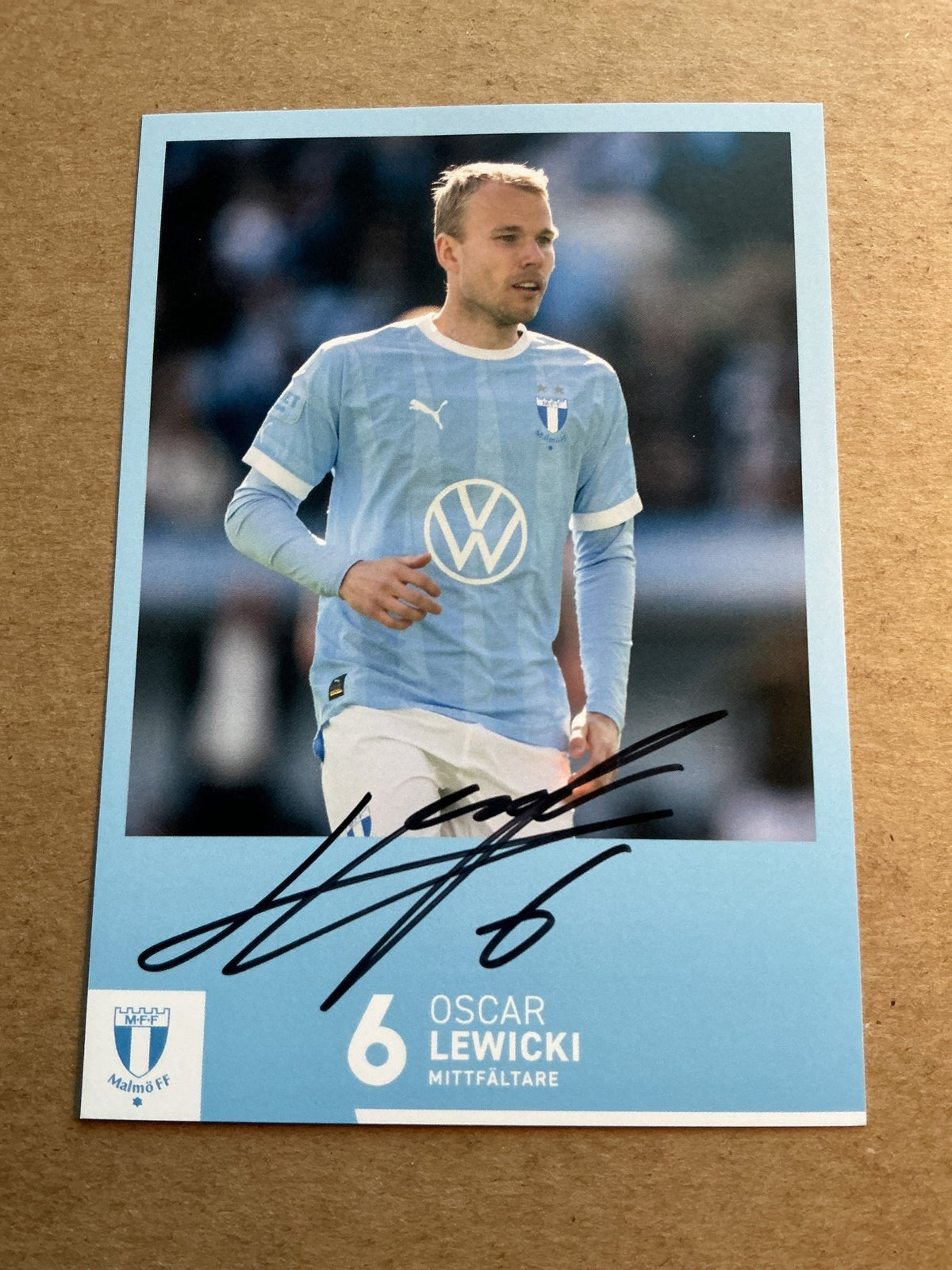 Oscar Lewicki, Sweden 🇸🇪 Malmö FF 2023/24 hand signed - Autographs-World