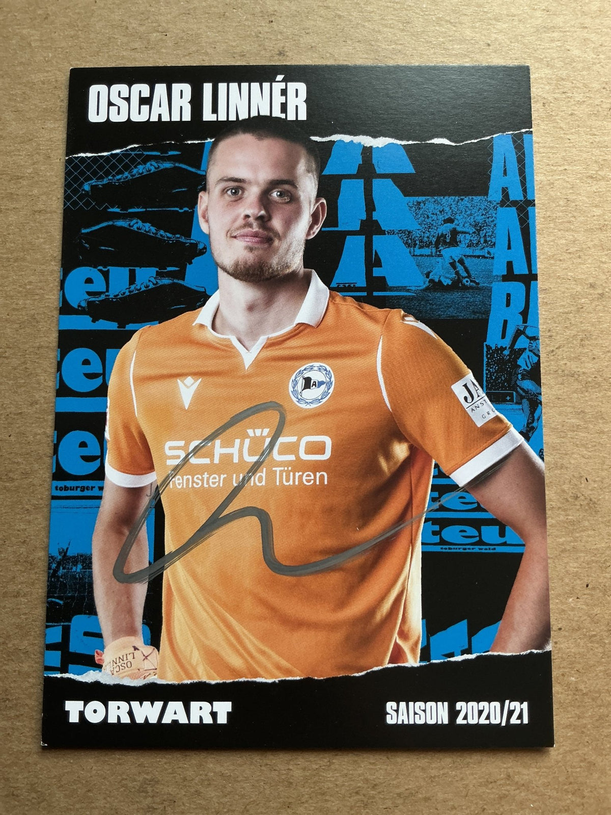 Oscar Linnér, Sweden 🇸🇪 Arminia Bielefeld 2020/21 hand signed - Autographs-World