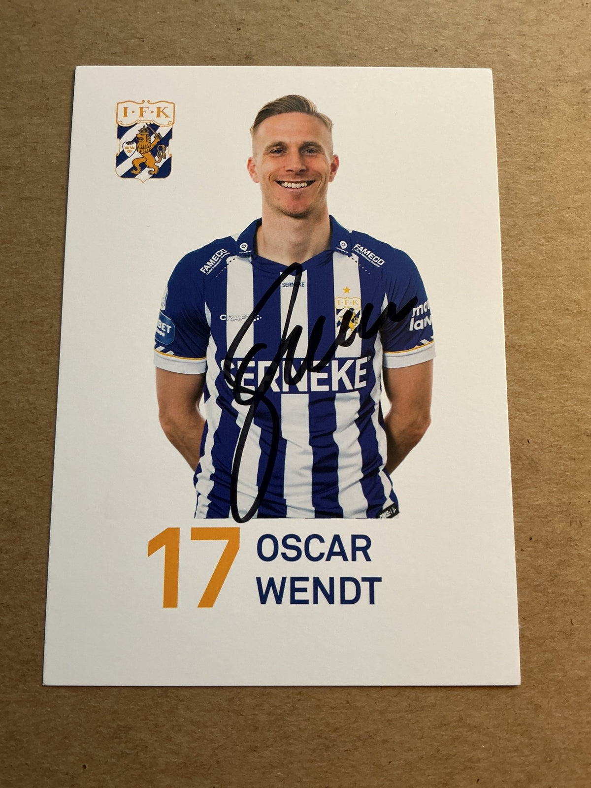 Oscar Wendt, Sweden 🇸🇪 IFK Göteborg 2022/23 hand signed - Autographs-World