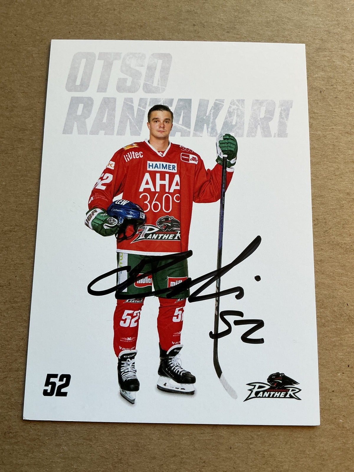 Otso Rantakari, Finland 🇫🇮 Augsburg Panther 2023/24 hand signed - Autographs-World