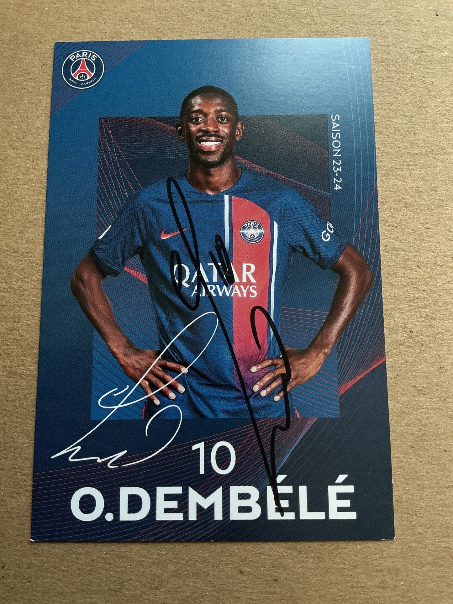 Ousmane Dembélé, France 🇫🇷 Paris Saint-Germain 2023/24 hand signed - Autographs-World