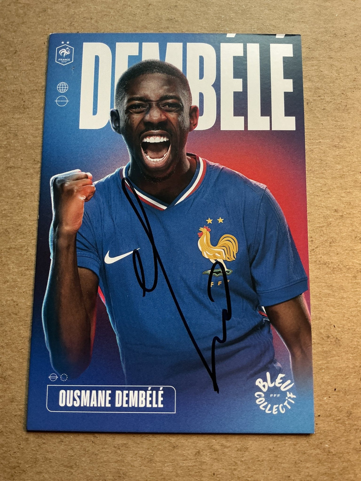 Ousmane Dembélé, France 🇫🇷 UEFA Euro 2024 hand signed - Autographs-World