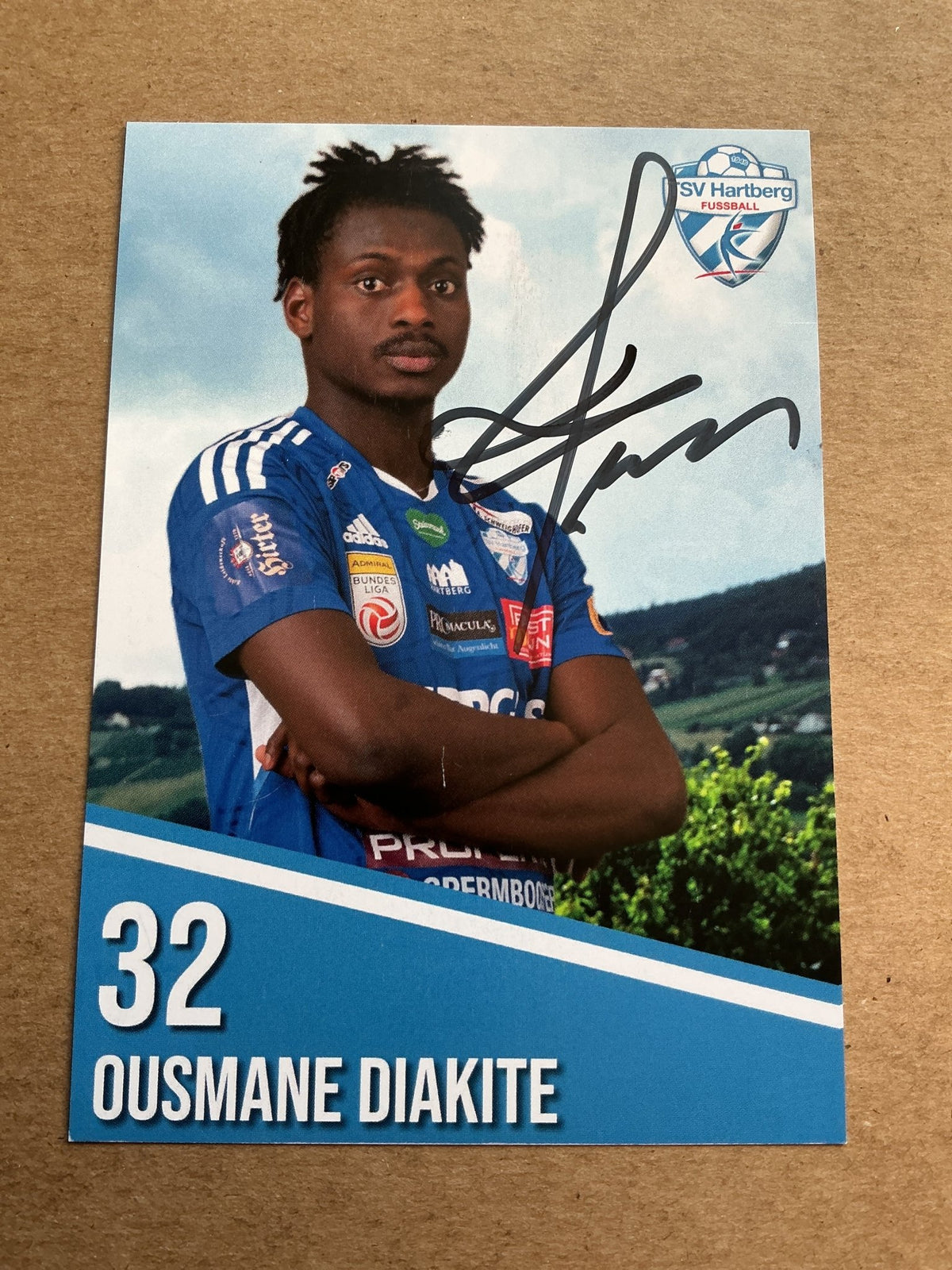 Ousmane Diakite, Mali 🇲🇱 TSV Hartberg 2022/23 hand signed - Autographs-World