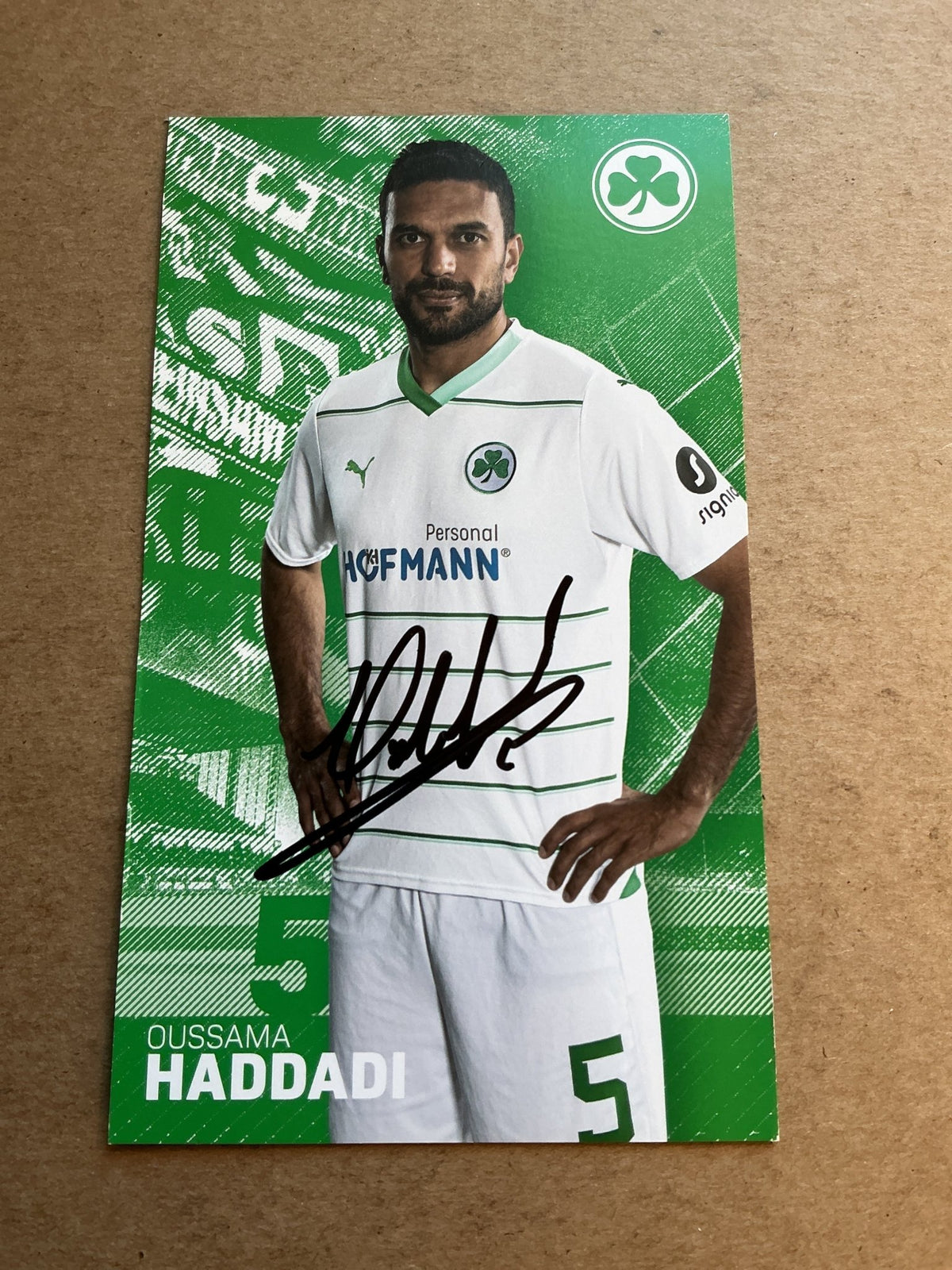 Oussama Haddadi, Tunisia 🇹🇳 SpVgg Greuther Fürth 2023/24 hand signed - Autographs-World