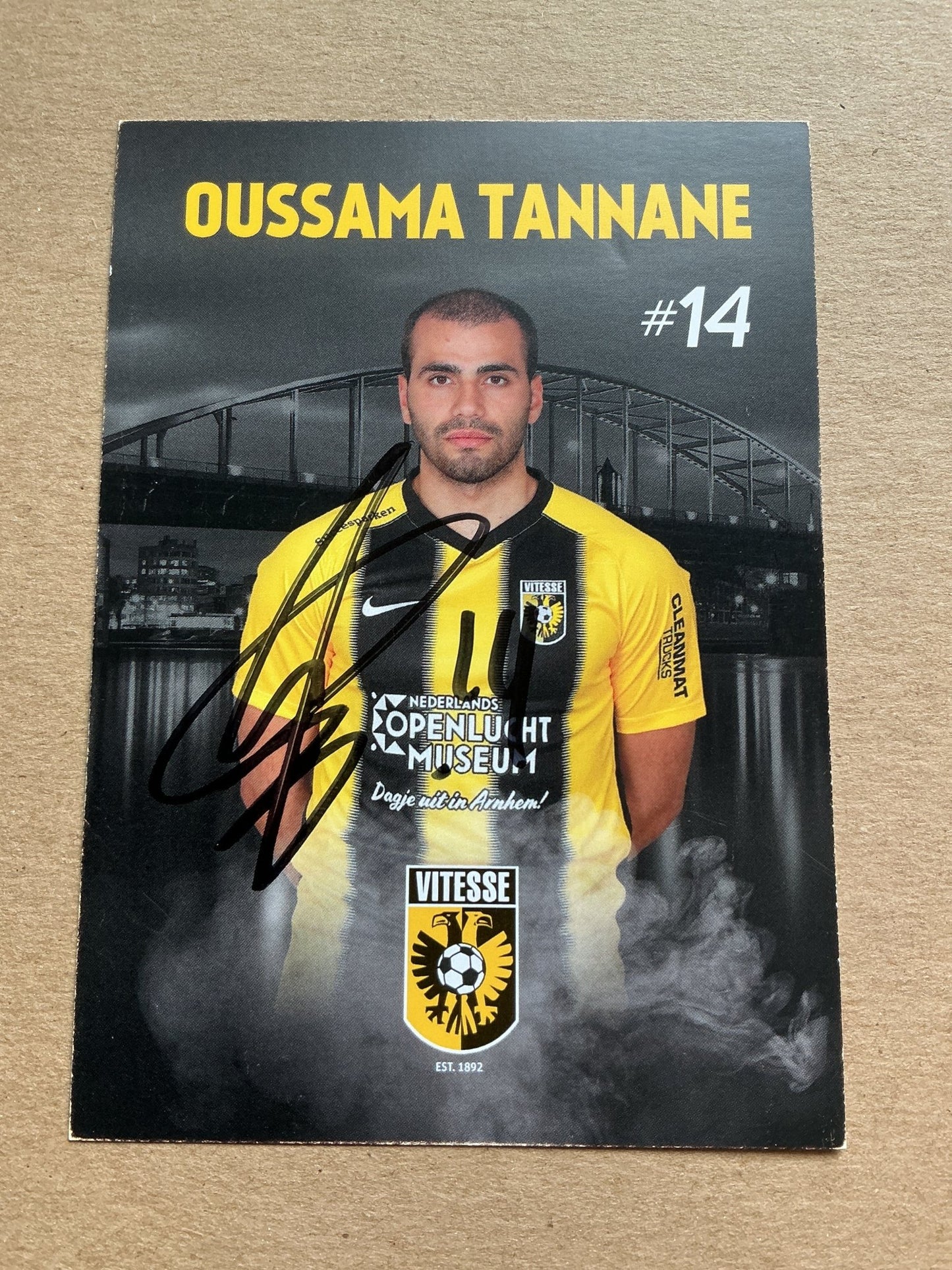 Oussama Tannane, Morocco 🇲🇦 Vitesse Arnhem 2019/20 hand signed - Autographs-World