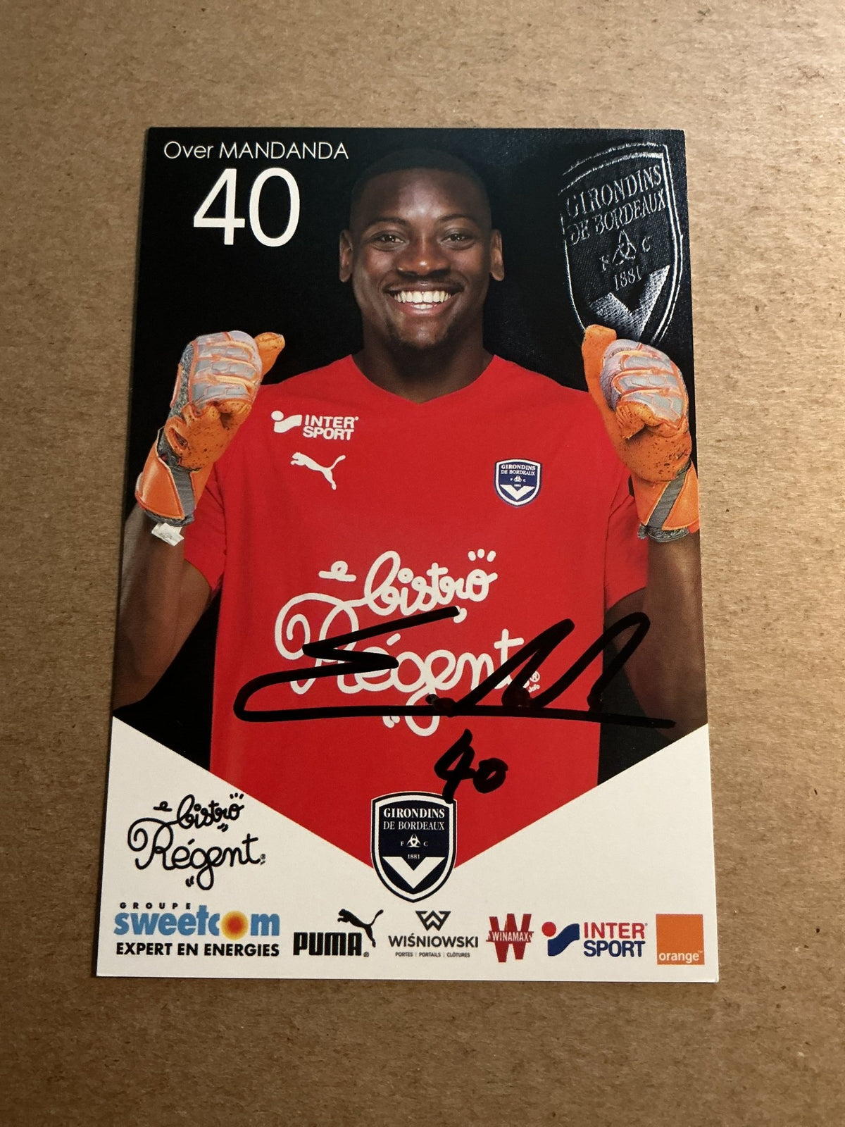 Over Mandanda, France 🇫🇷 Girondins Bordeaux 2018/19 hand signed - Autographs-World