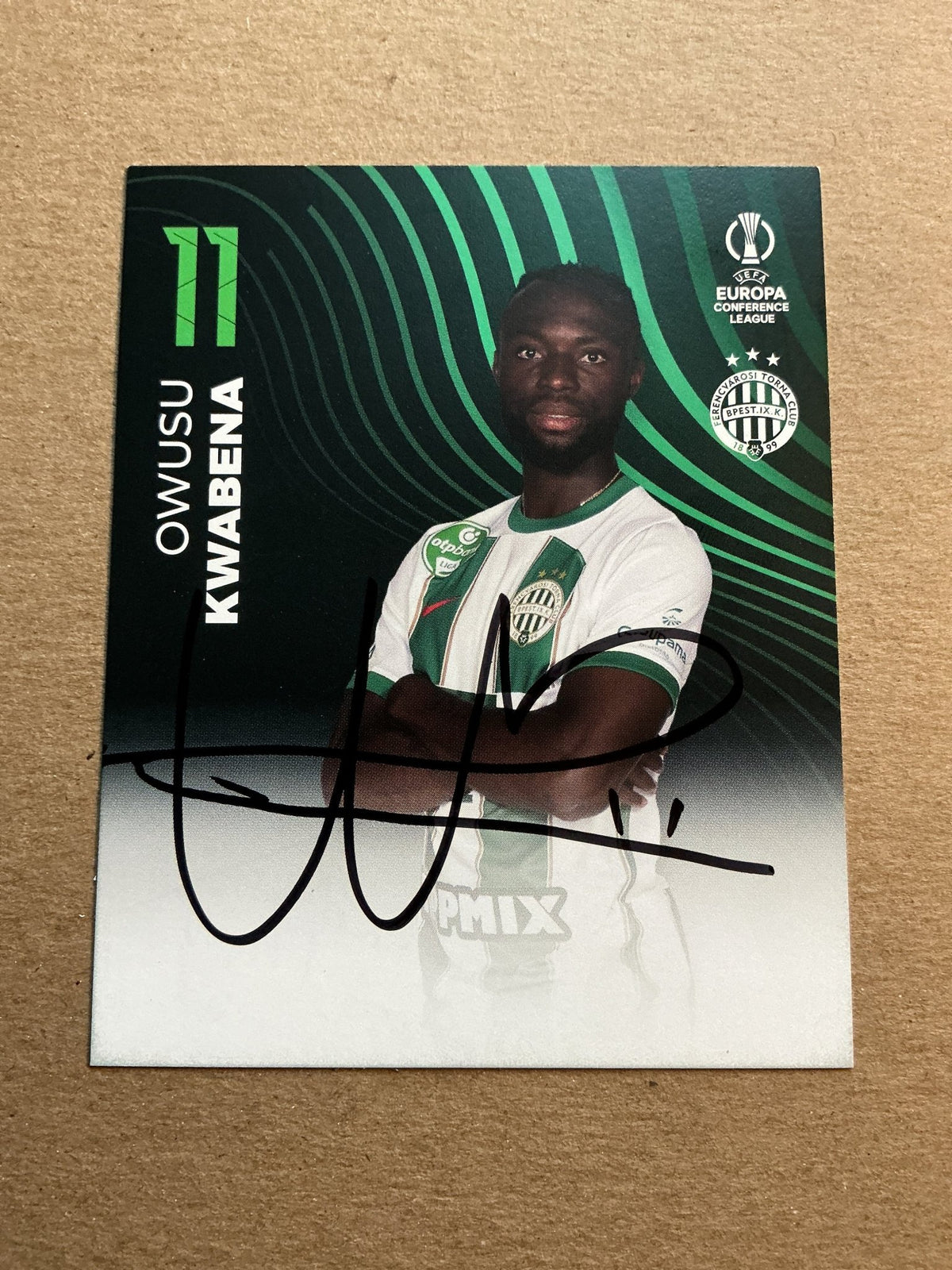 Owusu Kwabena, Ghana 🇬🇭 Ferencváros TC 2023/24 hand signed - Autographs-World