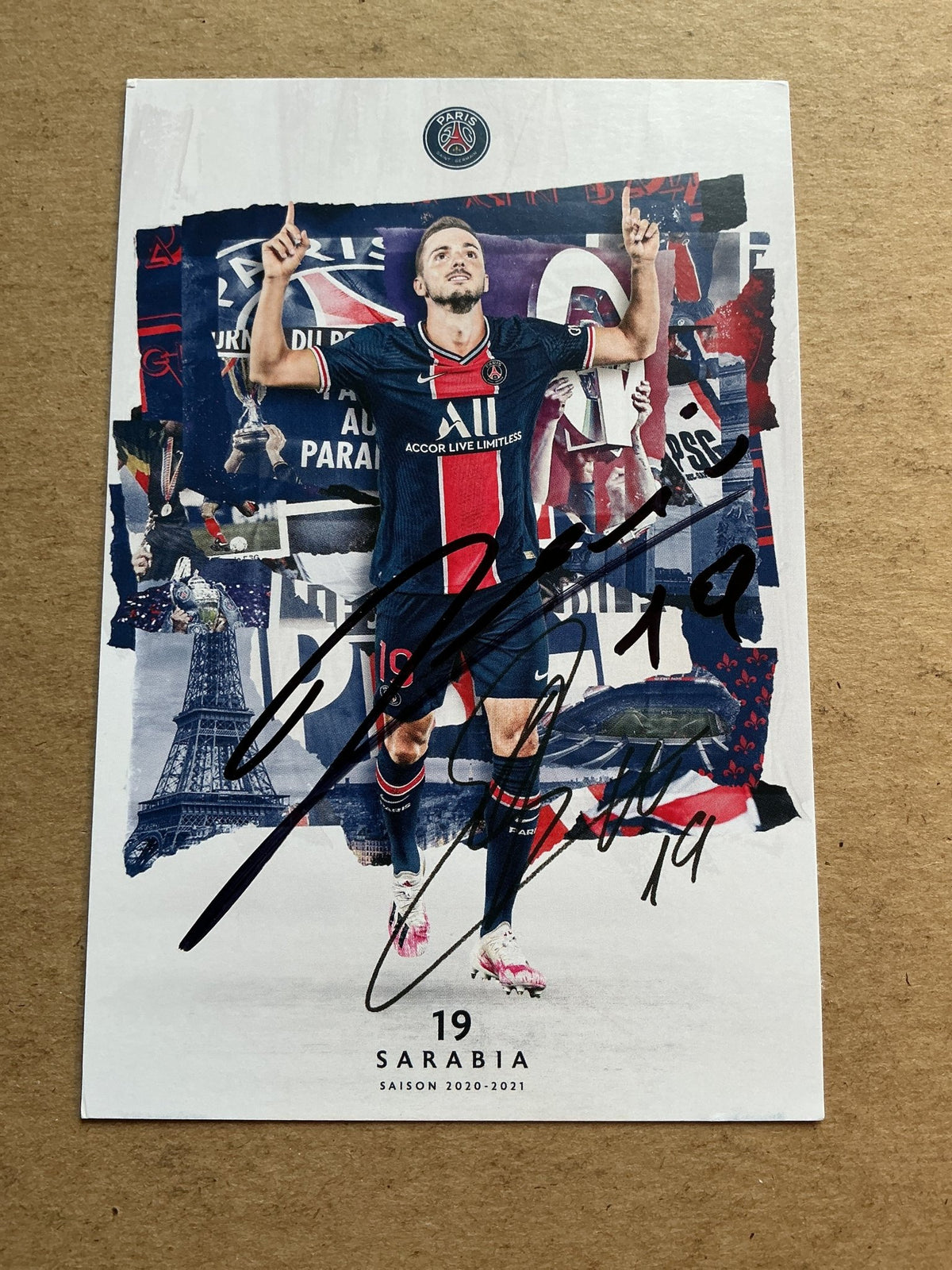 Pablo Sarabia, Spain 🇪🇸 Paris Saint-Germain 2020/21 hand signed - Autographs-World