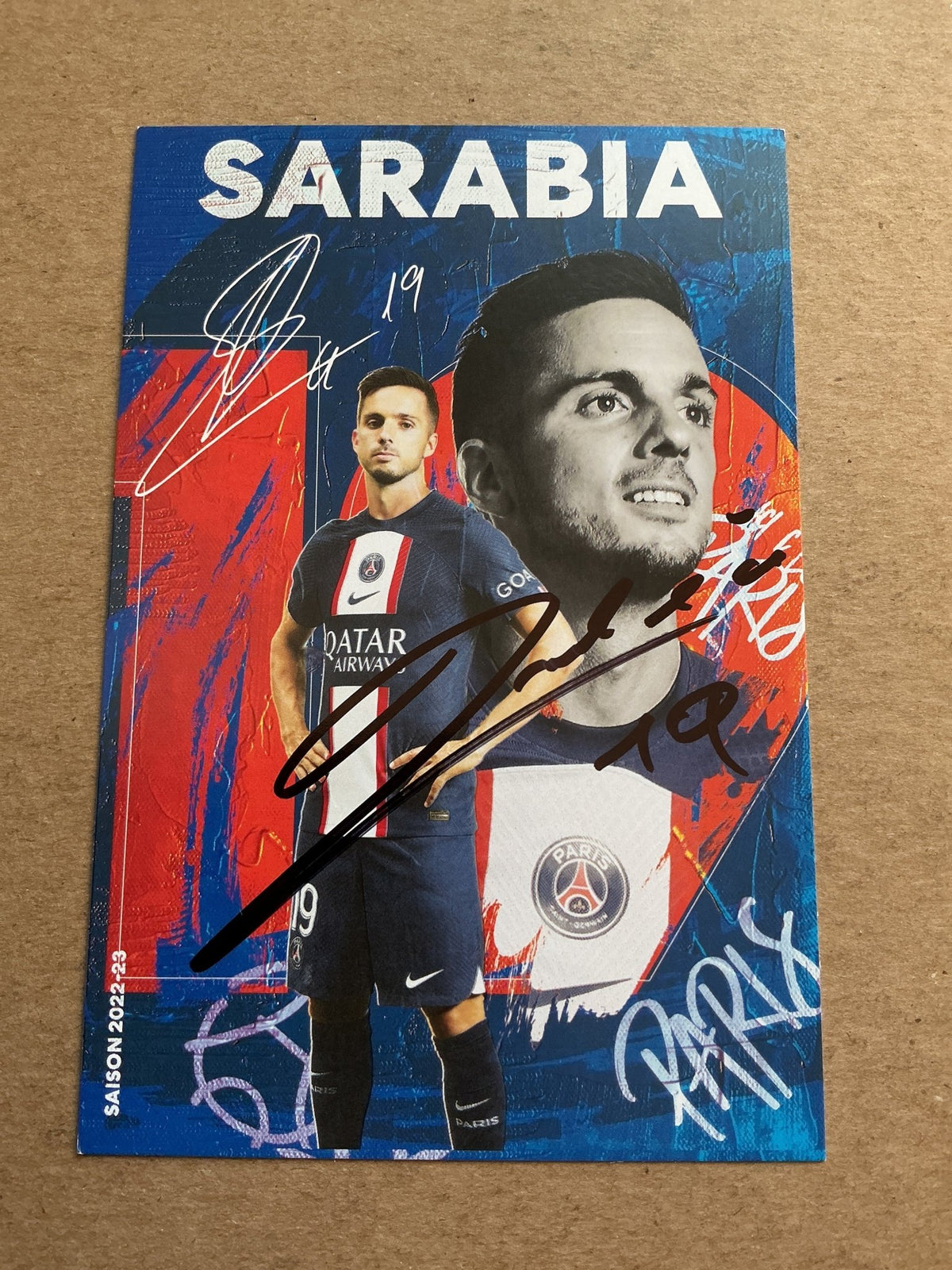 Pablo Sarabia, Spain 🇪🇸 Paris Saint-Germain 2022/23 hand signed - Autographs-World