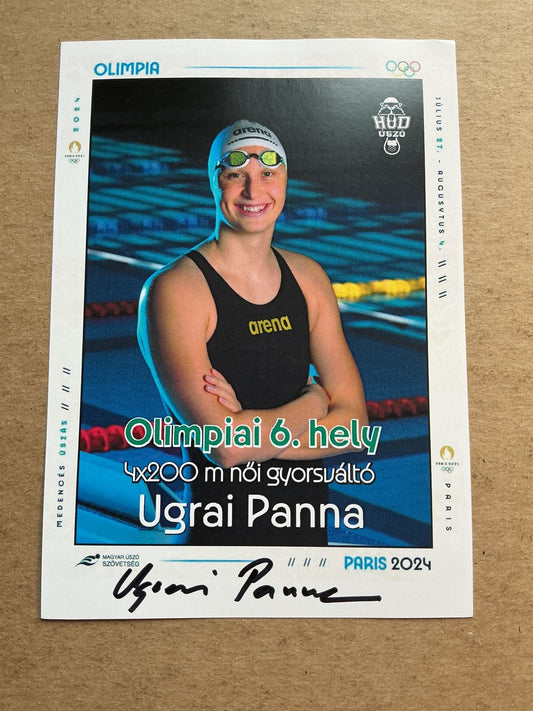 Panna Ugrai, Hungary 🇭🇺 Swimming Summer Olympics 2024 hand signed - Autographs-World