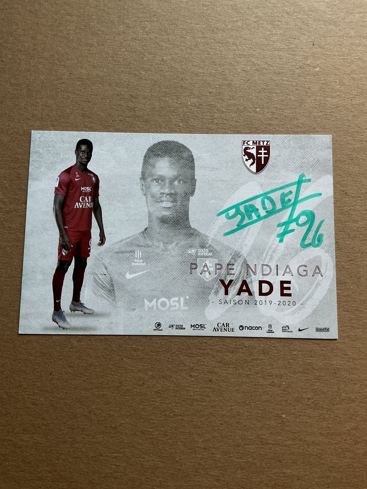 Pape Ndiaga Yade, Mauritania 🇲🇷 FC Metz 2019/20 hand signed - Autographs-World