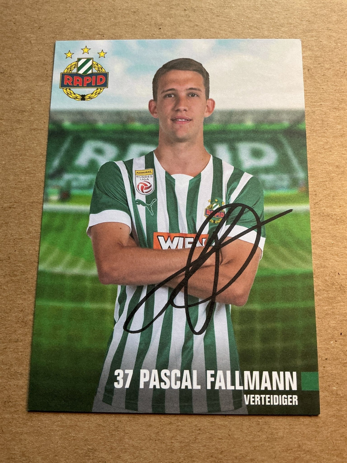 Pascal Fallmann, Austria 🇦🇹 Rapid Wien 2022/23 hand signed - Autographs-World