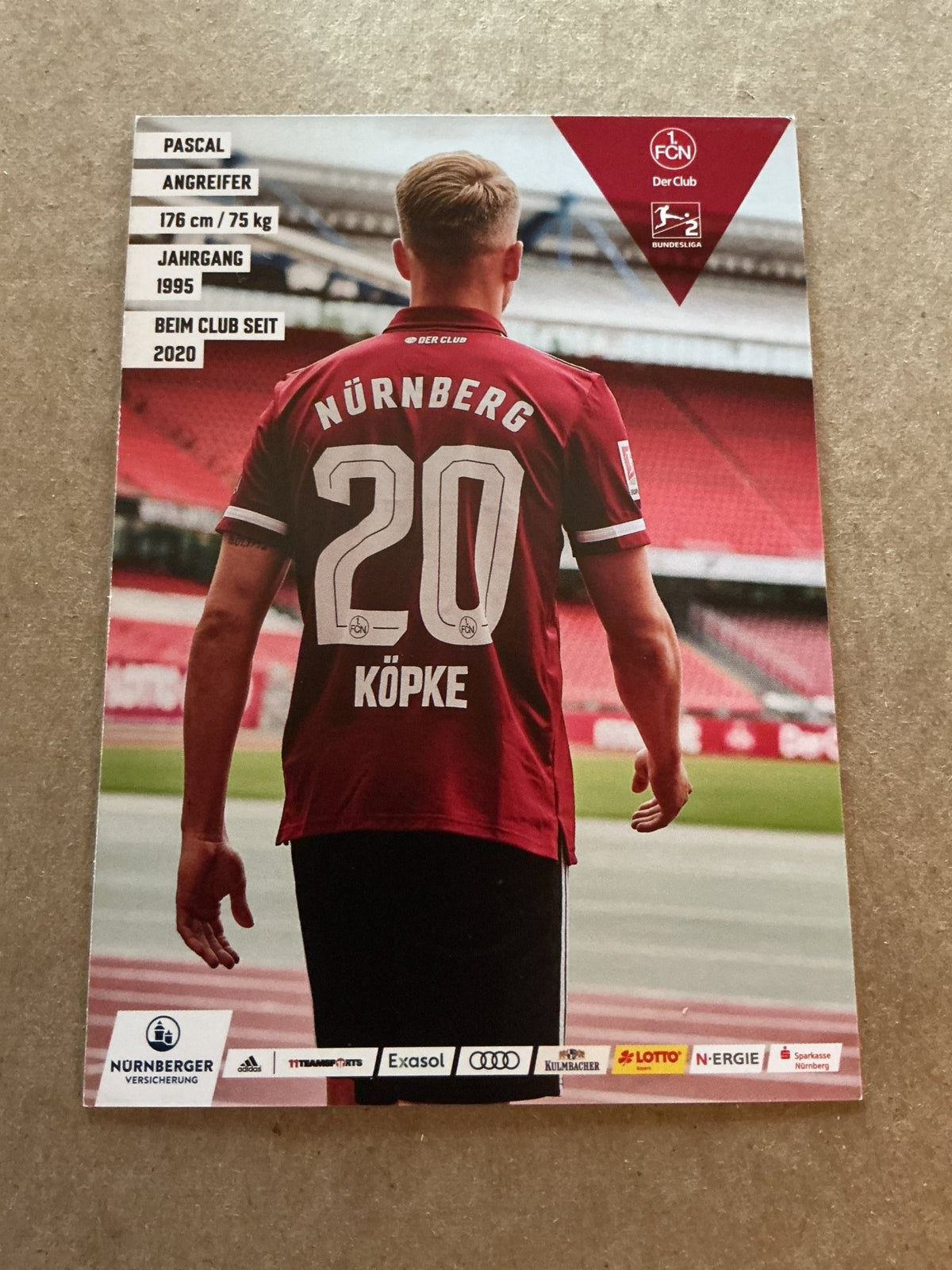 Pascal Köpke, Germany 🇩🇪 1.FC Nürnberg 2021/22 hand signed - Autographs-World