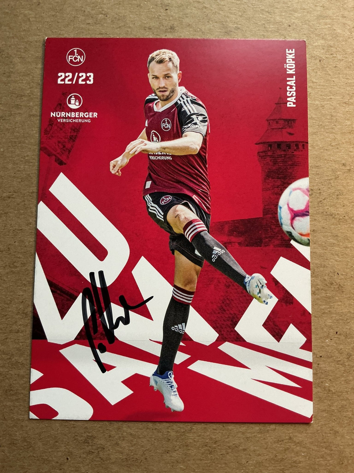 Pascal Köpke, Germany 🇩🇪 1.FC Nürnberg 2022/23 hand signed - Autographs-World