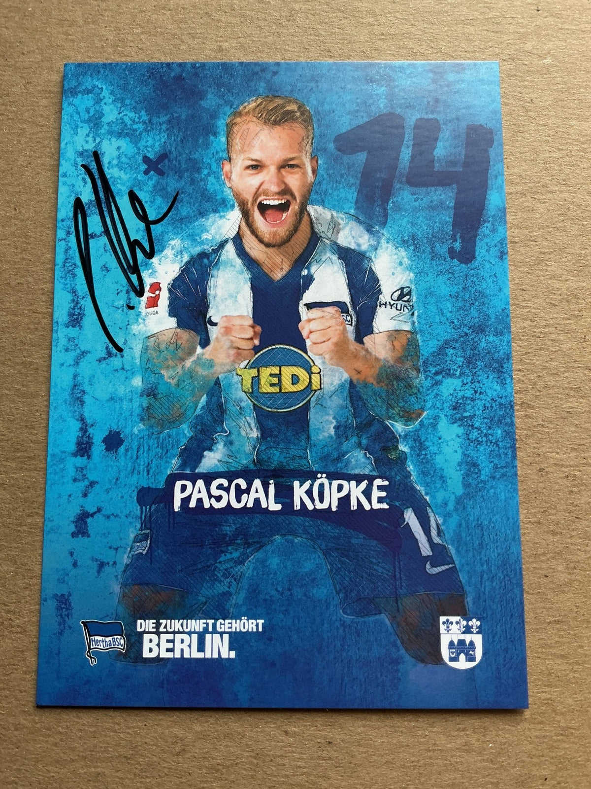 Pascal Köpke, Germany 🇩🇪 Hertha BSC Berlin 2019/20 hand signed - Autographs-World