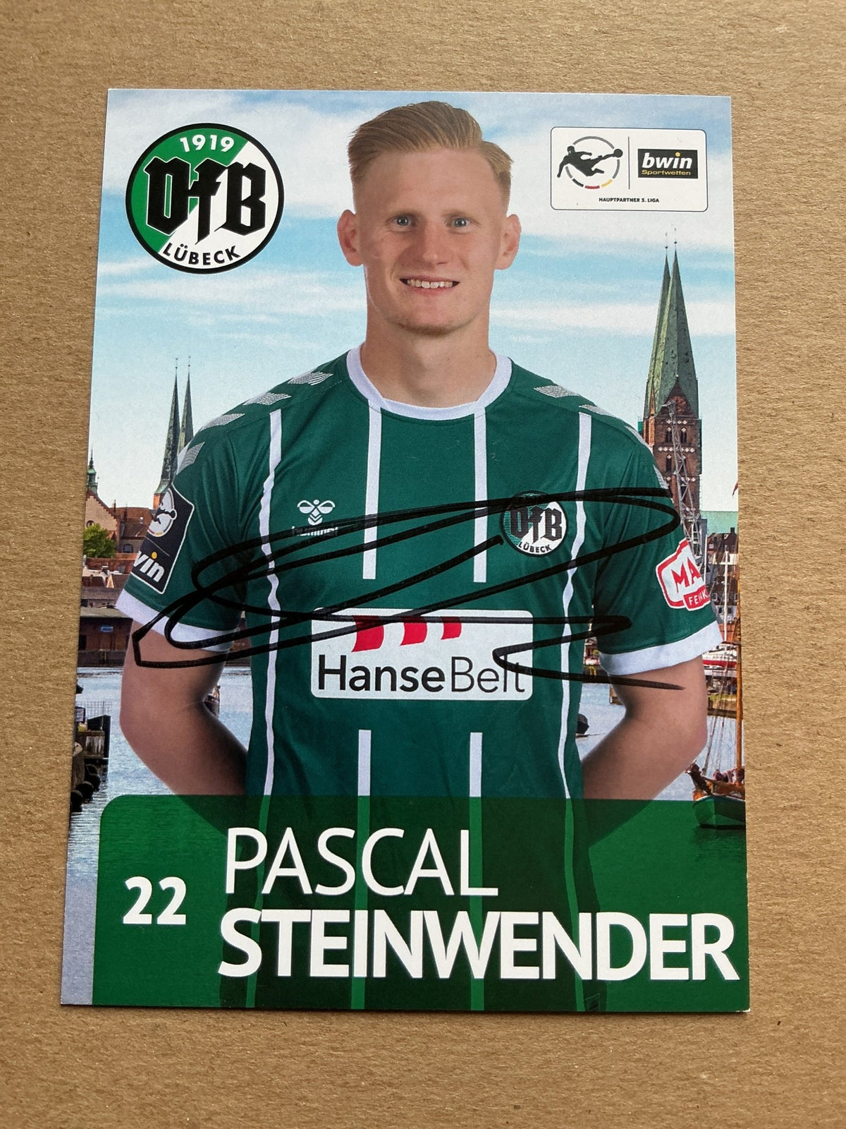 Pascal Steinwender, Germany 🇩🇪 VfB Lübeck 2020/21 hand signed - Autographs-World