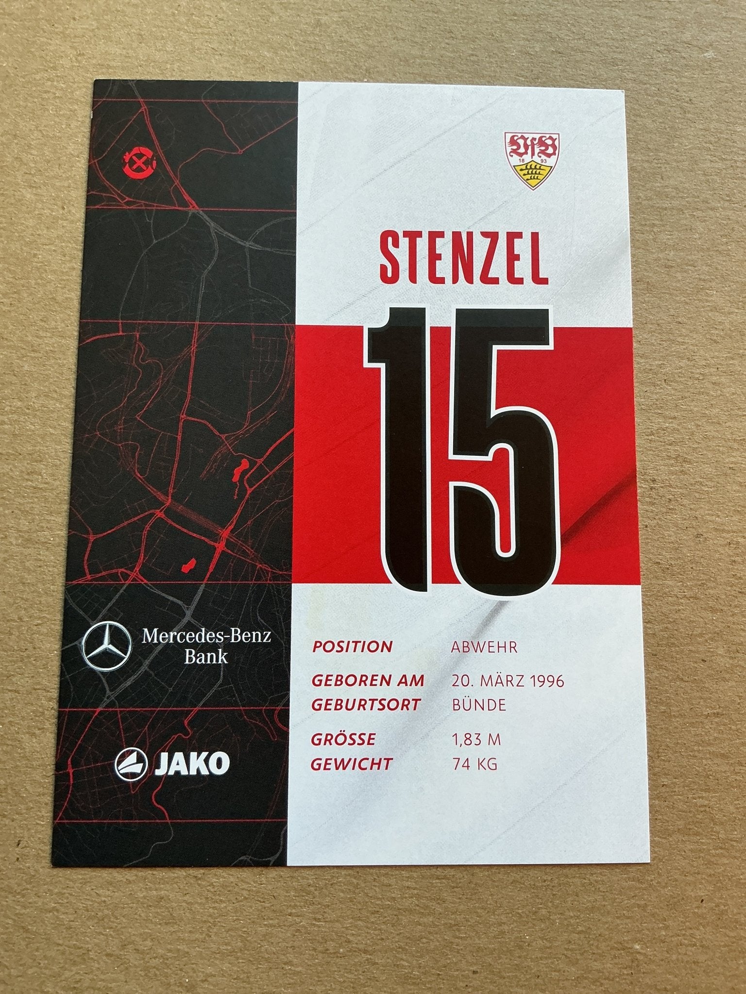 Pascal Stenzel, Germany 🇩🇪 VfB Stuttgart 2020/21 hand signed - Autographs-World