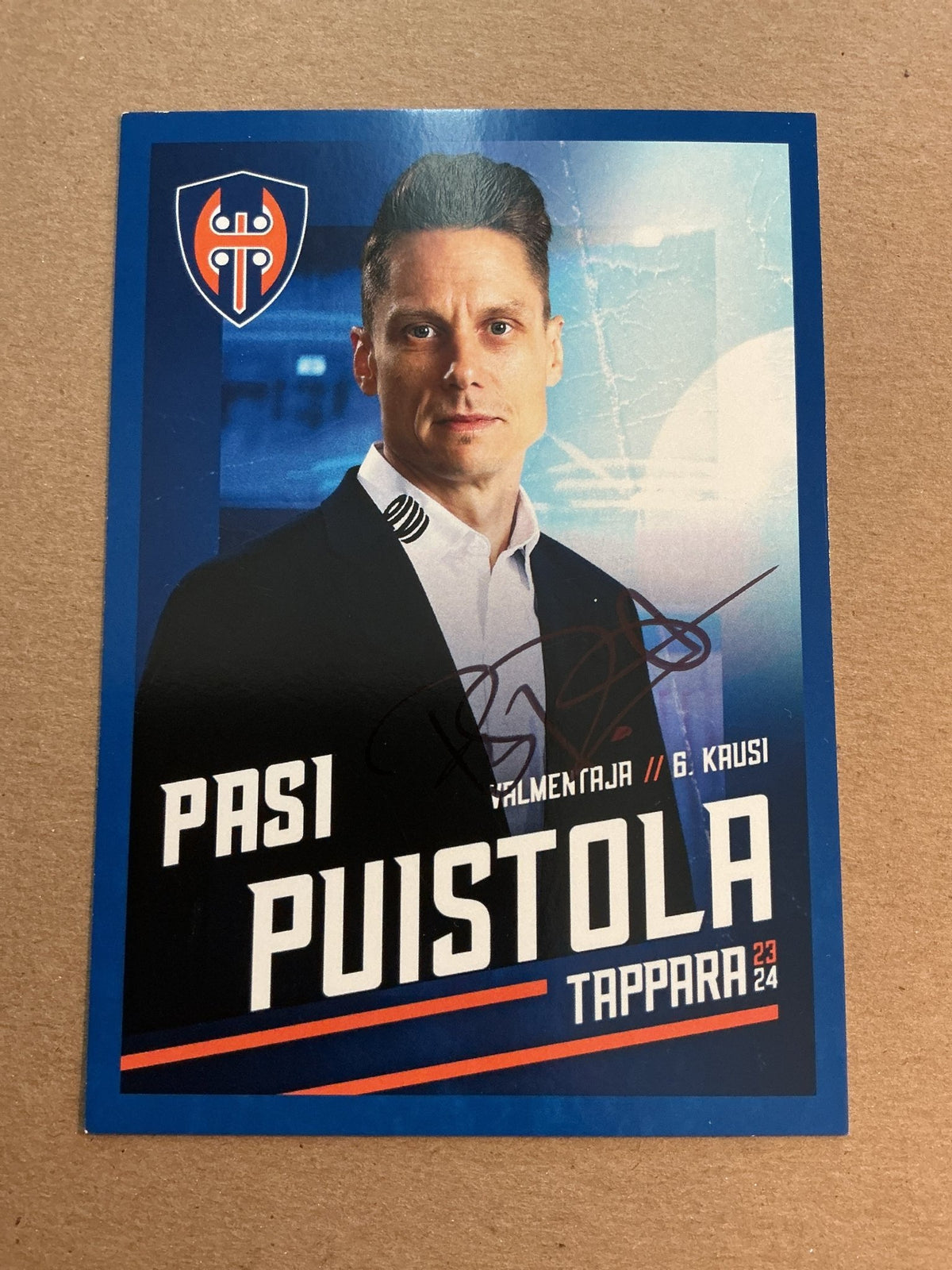 Pasi Puistola, Finland 🇫🇮 Tappara 2023/24 hand signed - Autographs-World
