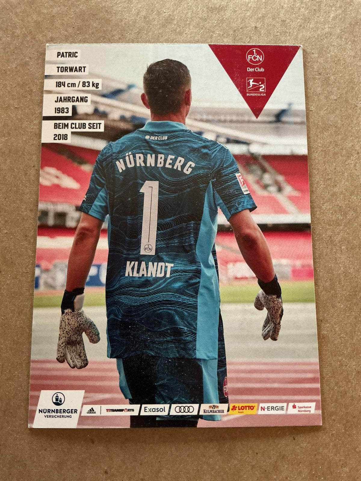 Patric Klandt, Germany 🇩🇪 1.FC Nürnberg 2021/22 hand signed - Autographs-World