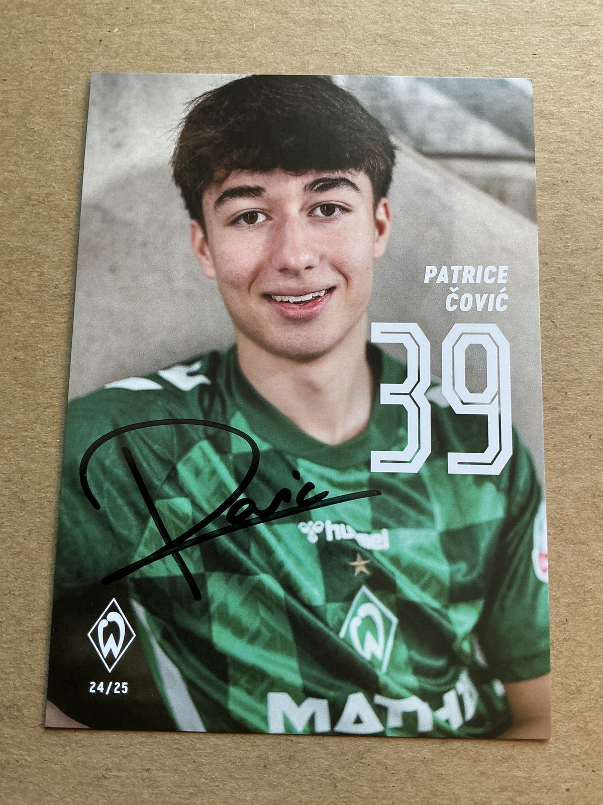 Patrice Covic, Croatia 🇭🇷 SV Werder Bremen 2024/25 hand signed - Autographs-World