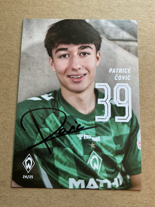 Patrice Covic, Croatia 🇭🇷 SV Werder Bremen 2024/25 hand signed - Autographs-World