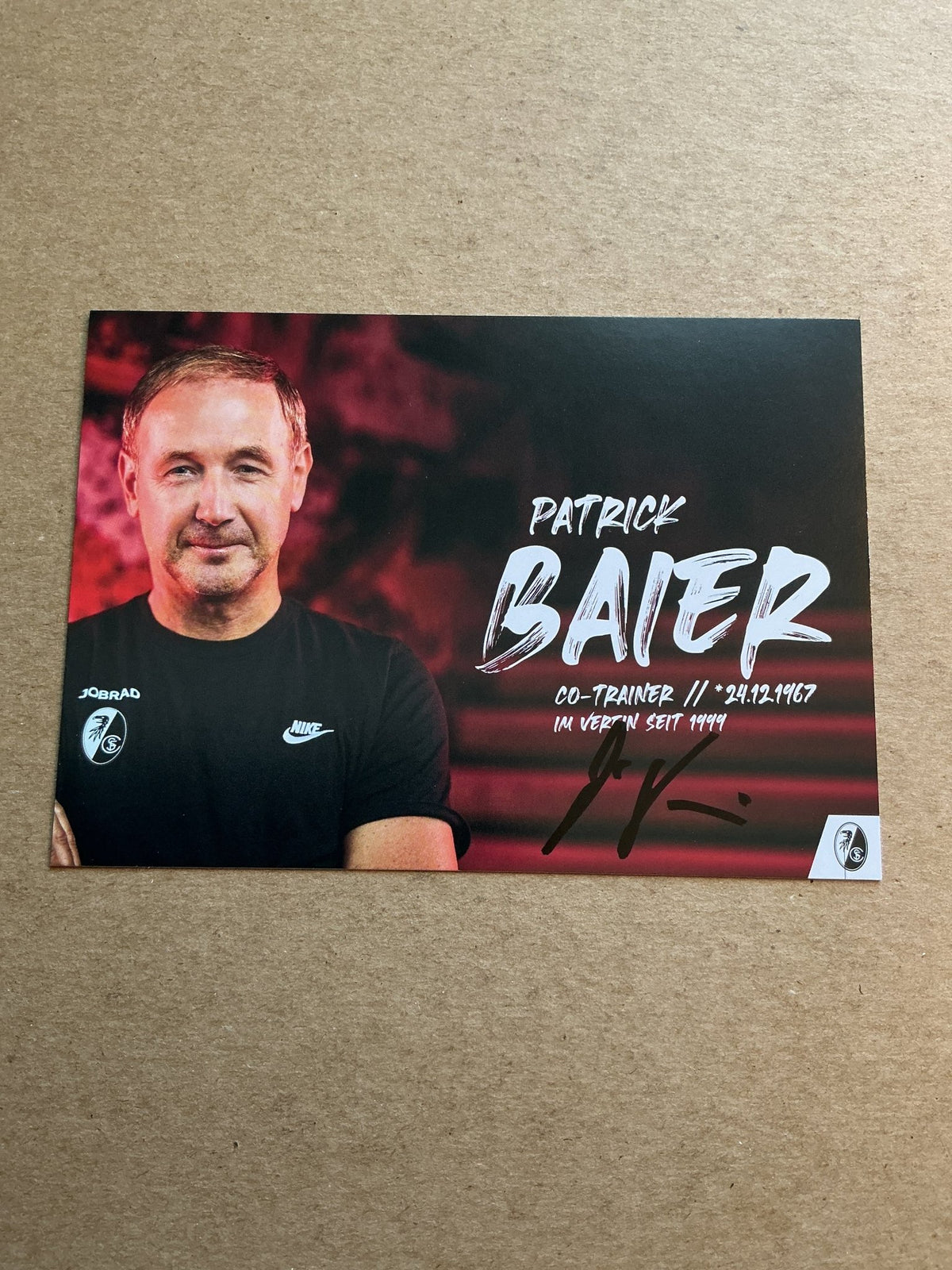 Patrick Baier, Germany 🇩🇪 SC Freiburg 2023/24 hand signed - Autographs-World