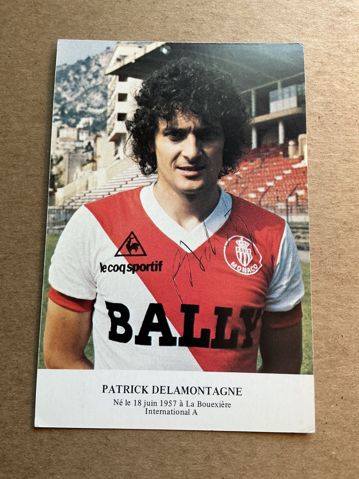 Patrick Delamontagne, France 🇫🇷 AS Monaco 1983/84 hand signed - Autographs-World
