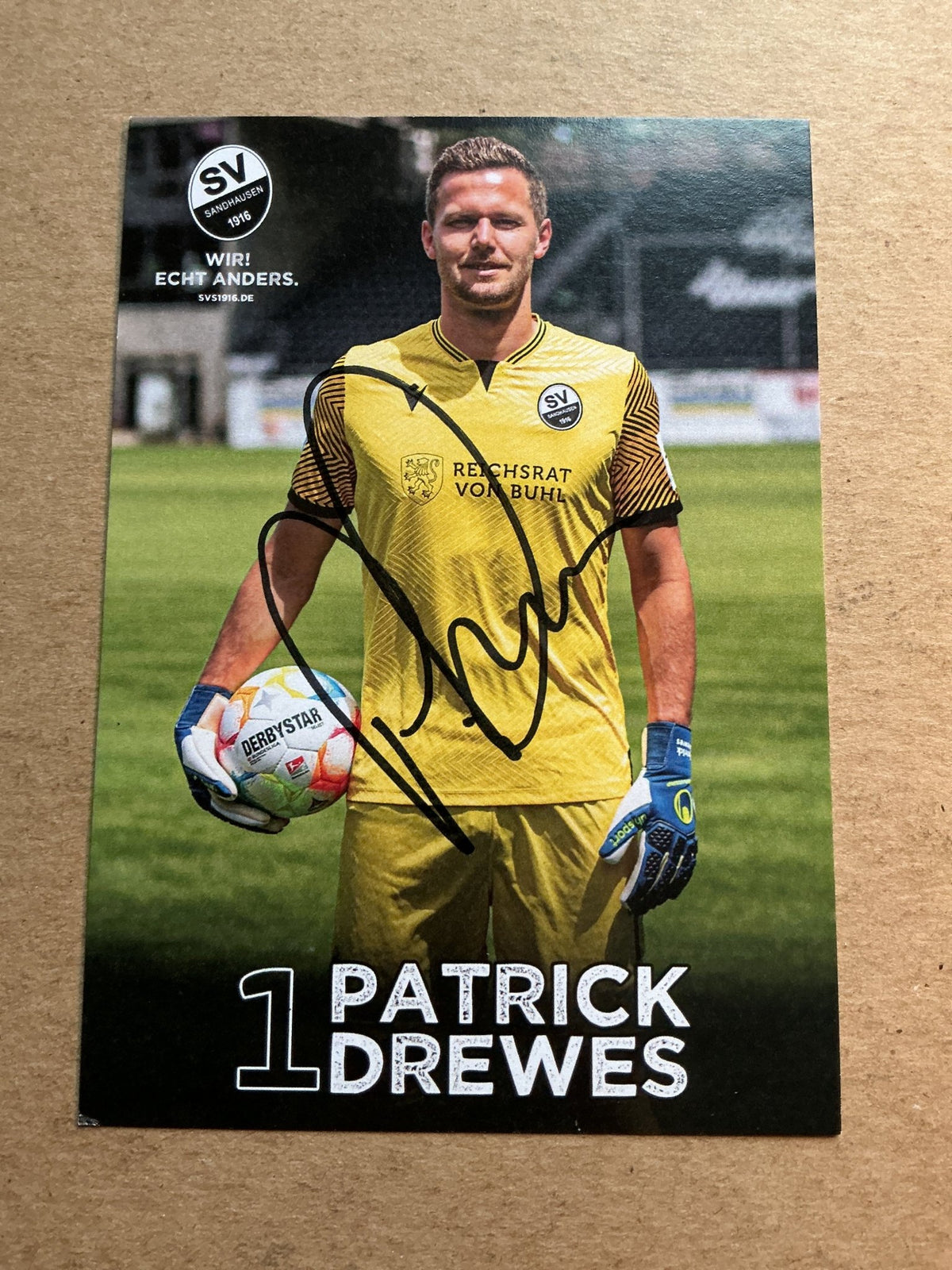 Patrick Drewes, Germany 🇩🇪 SV Sandhausen 2022/23 hand signed - Autographs-World