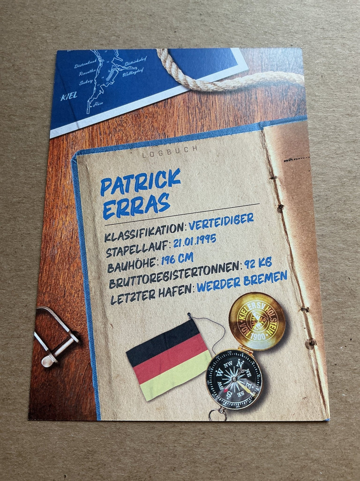 Patrick Erras, Germany 🇩🇪 Holstein Kiel 2024/25 hand signed - Autographs-World