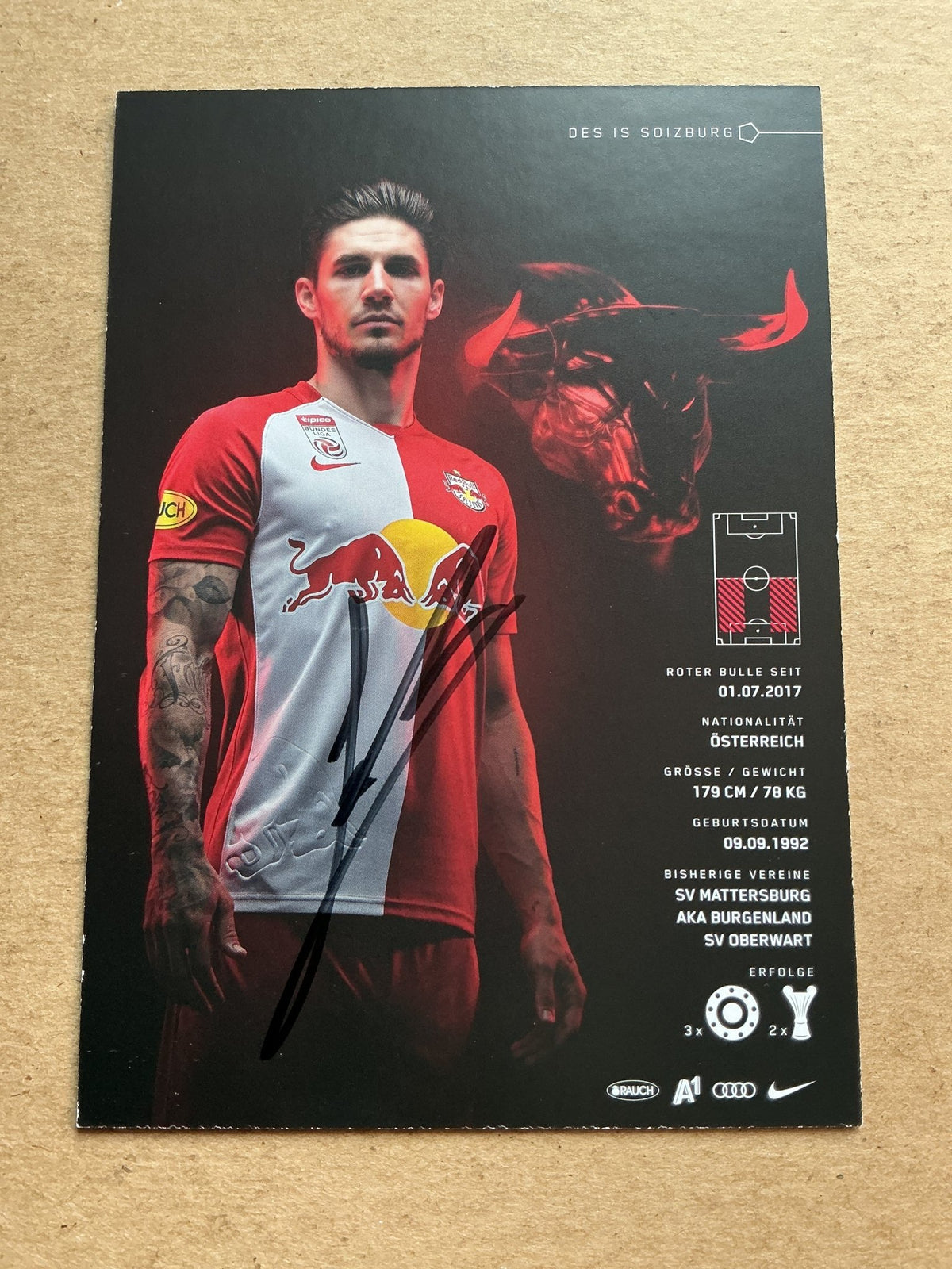 Patrick Farkas, Austria 🇦🇹 Red Bull Salzburg 2020/21 hand signed - Autographs-World