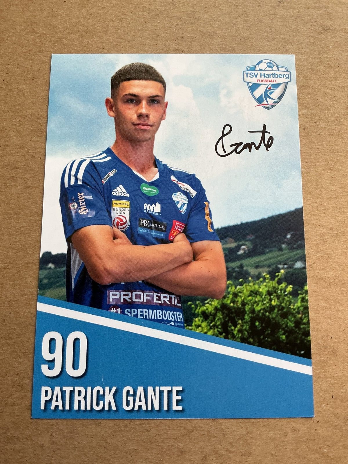 Patrick Gante, Romania 🇷🇴 TSV Hartberg 2022/23 hand signed - Autographs-World