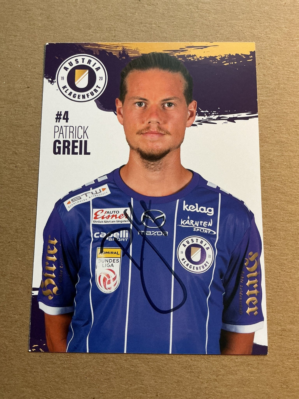 Patrick Greil, Austria 🇦🇹 Austria Klagenfurt 2021/22 hand signed - Autographs-World