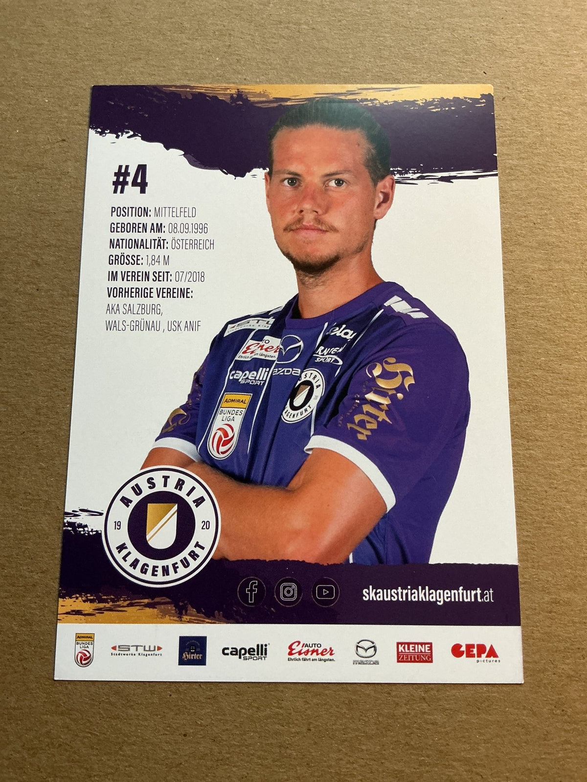 Patrick Greil, Austria 🇦🇹 Austria Klagenfurt 2021/22 hand signed - Autographs-World