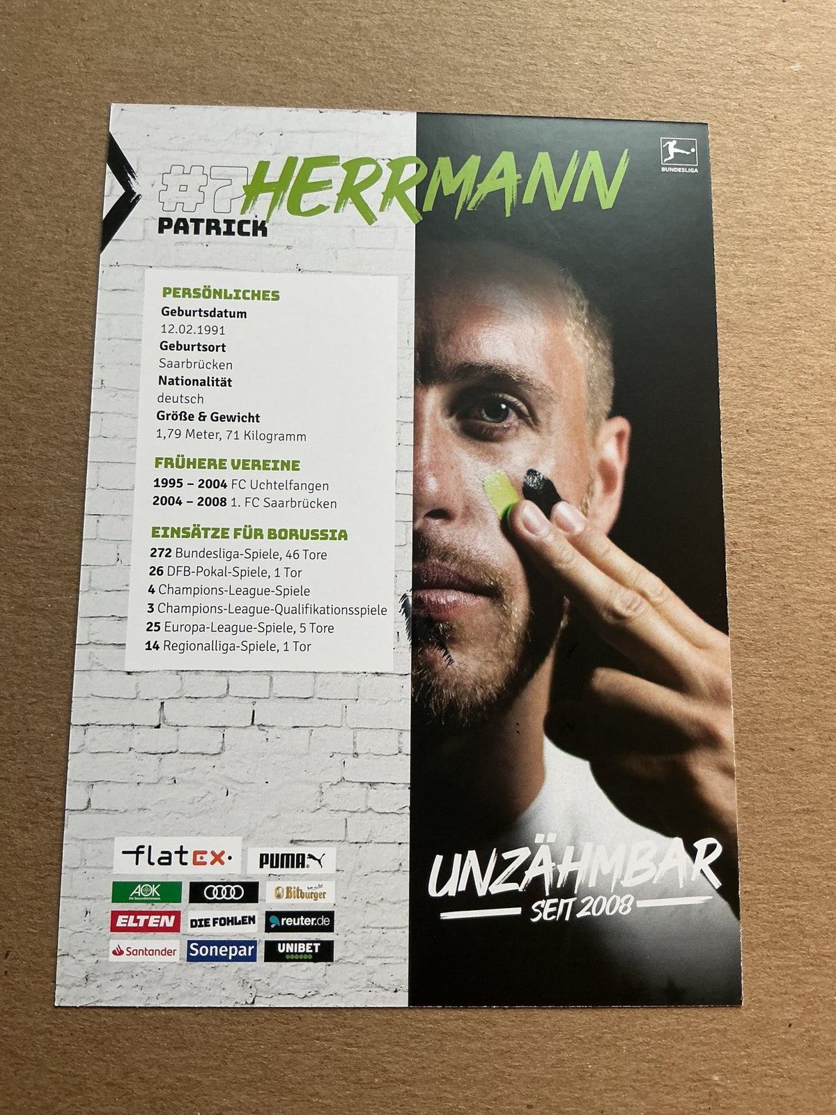 Patrick Herrmann, Germany 🇩🇪 Borussia Mönchengladbach 2020/21 hand signed - Autographs-World