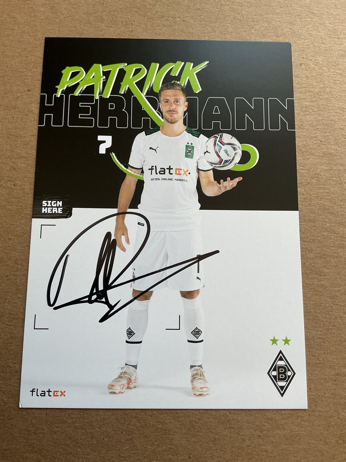 Patrick Herrmann, Germany 🇩🇪 Borussia Mönchengladbach 2021/22 hand signed - Autographs-World