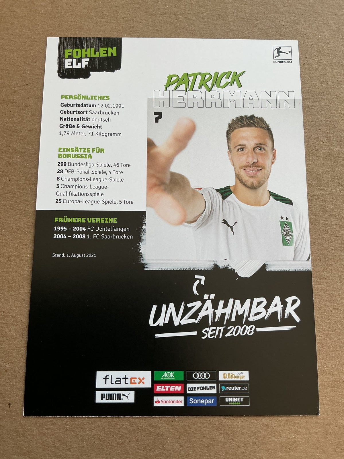 Patrick Herrmann, Germany 🇩🇪 Borussia Mönchengladbach 2021/22 hand signed - Autographs-World