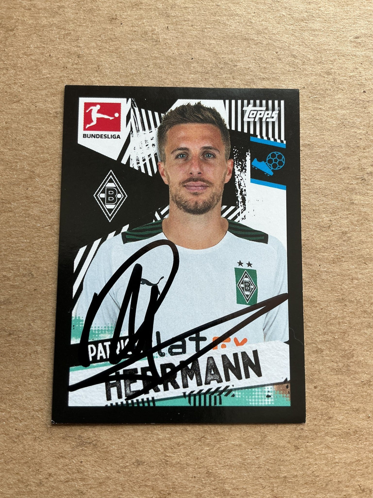 Patrick Herrmann, Germany 🇩🇪 Mönchengladbach 2021/22 Topps hand signed - Autographs-World