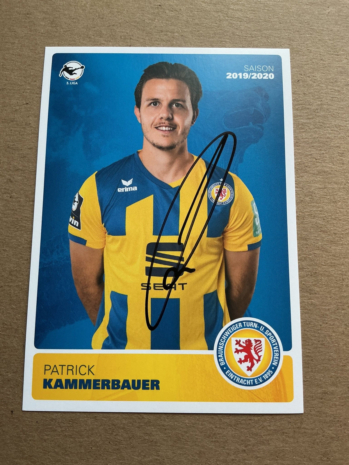 Patrick Kammerbauer, Germany 🇩🇪 Eintracht Braunschweig 2019/20 hand signed - Autographs-World
