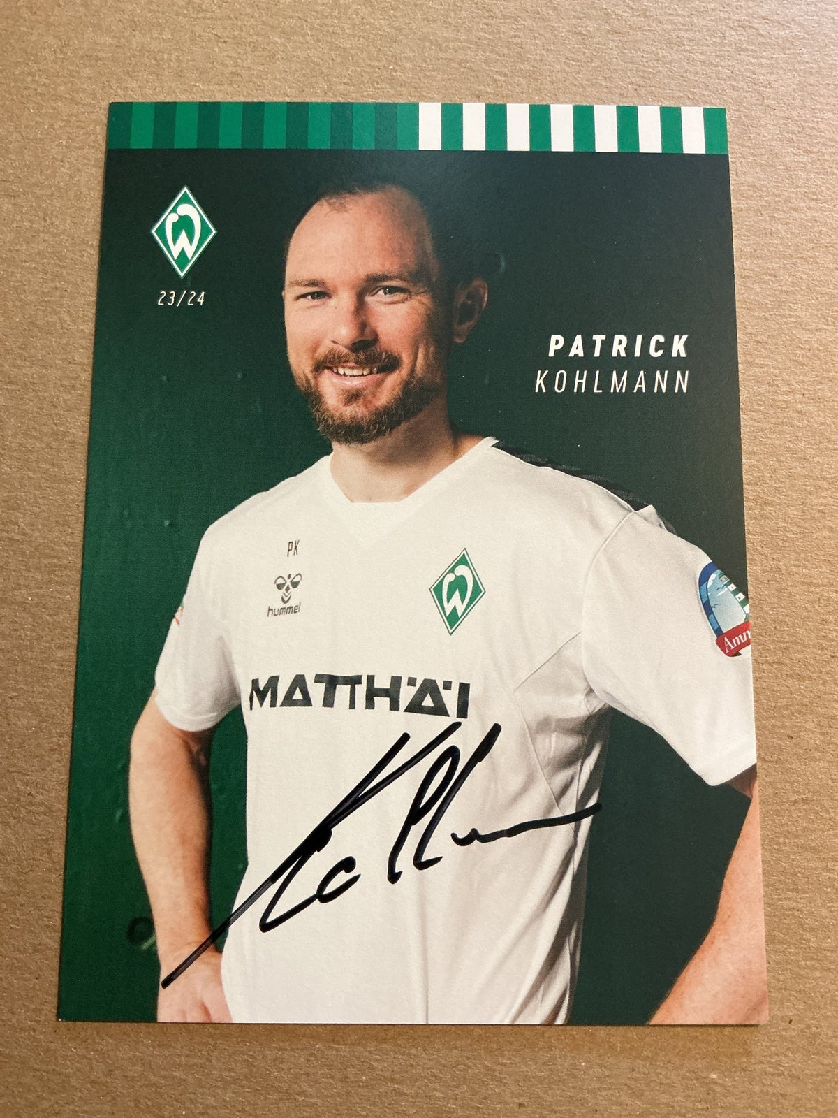 Patrick Kohlmann, Germany 🇩🇪 SV Werder Bremen 2023/24 hand signed - Autographs-World