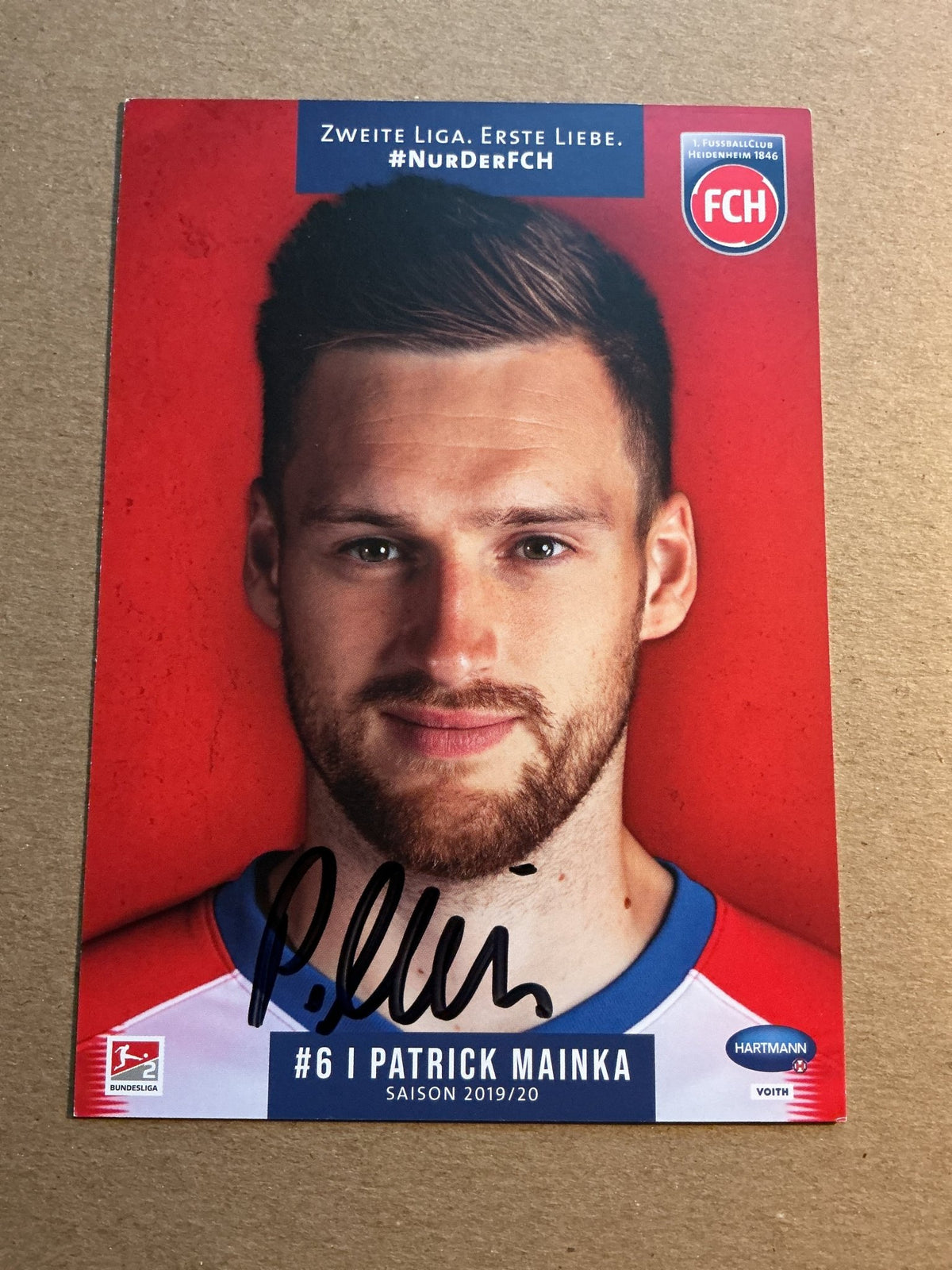 Patrick Mainka, Germany 🇩🇪 1.FC Heidenheim 2019/20 hand signed - Autographs-World