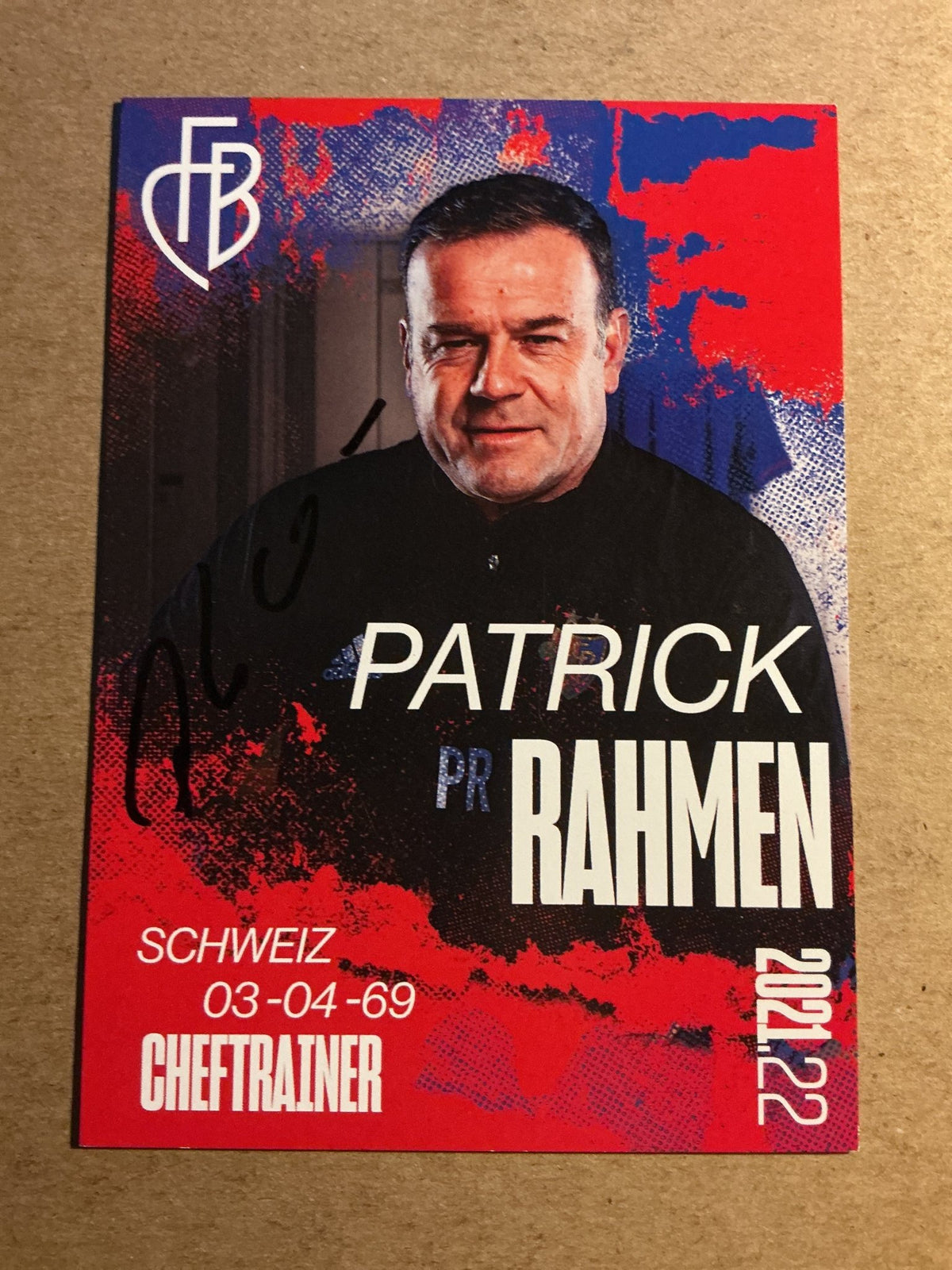 Patrick Rahmen, Switzerland 🇨🇭 FC Basel 2021/22 hand signed - Autographs-World