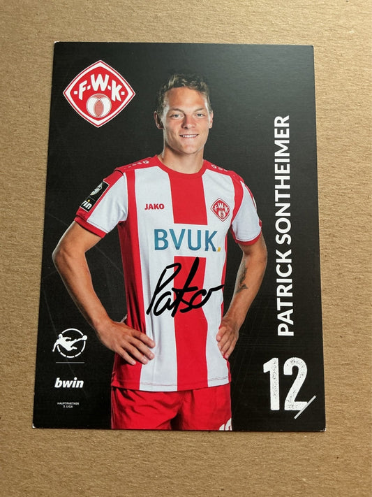 Patrick Sontheimer, Germany 🇩🇪 Würzburger FK 2019/20 hand signed - Autographs-World