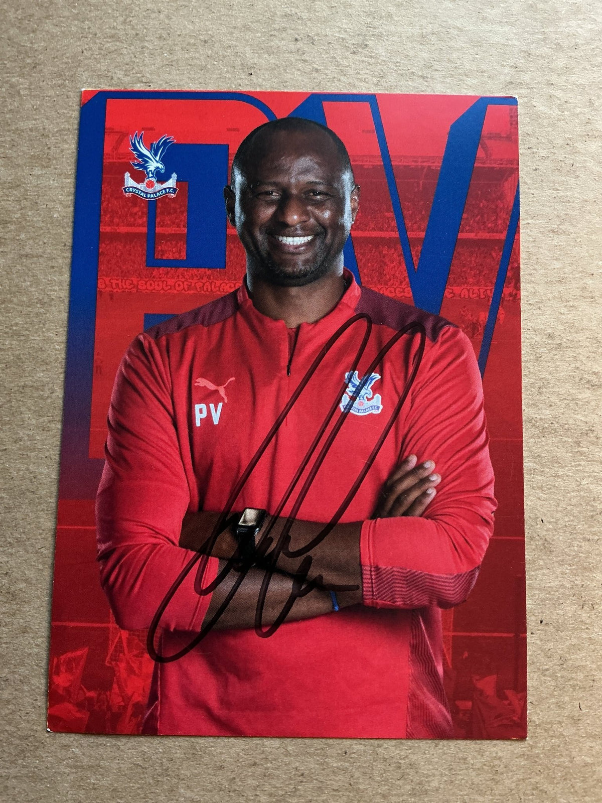 Patrick Vieira, France 🇫🇷 Crystal Palace FC 2021/22 hand signed - Autographs-World