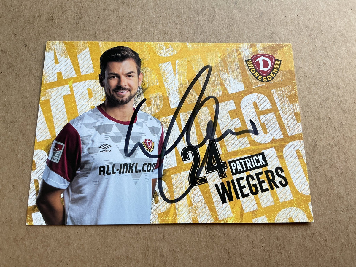 Patrick Wiegers, Germany 🇩🇪 Dynamo Dresden 2021/22 hand signed - Autographs-World