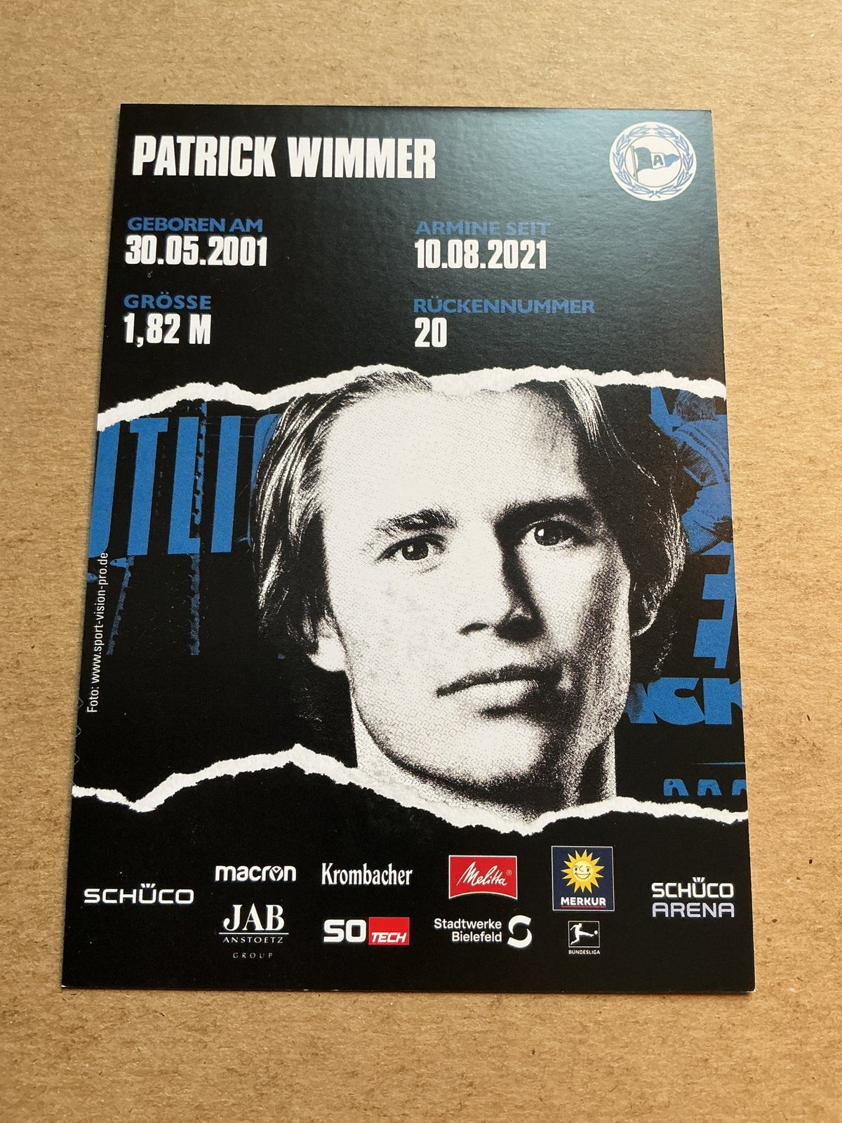 Patrick Wimmer, Austria 🇦🇹 Arminia Bielefeld 2021/22 hand signed - Autographs-World