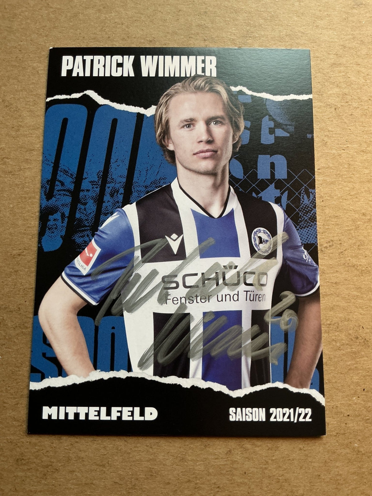 Patrick Wimmer, Austria 🇦🇹 Arminia Bielefeld 2021/22 hand signed - Autographs-World