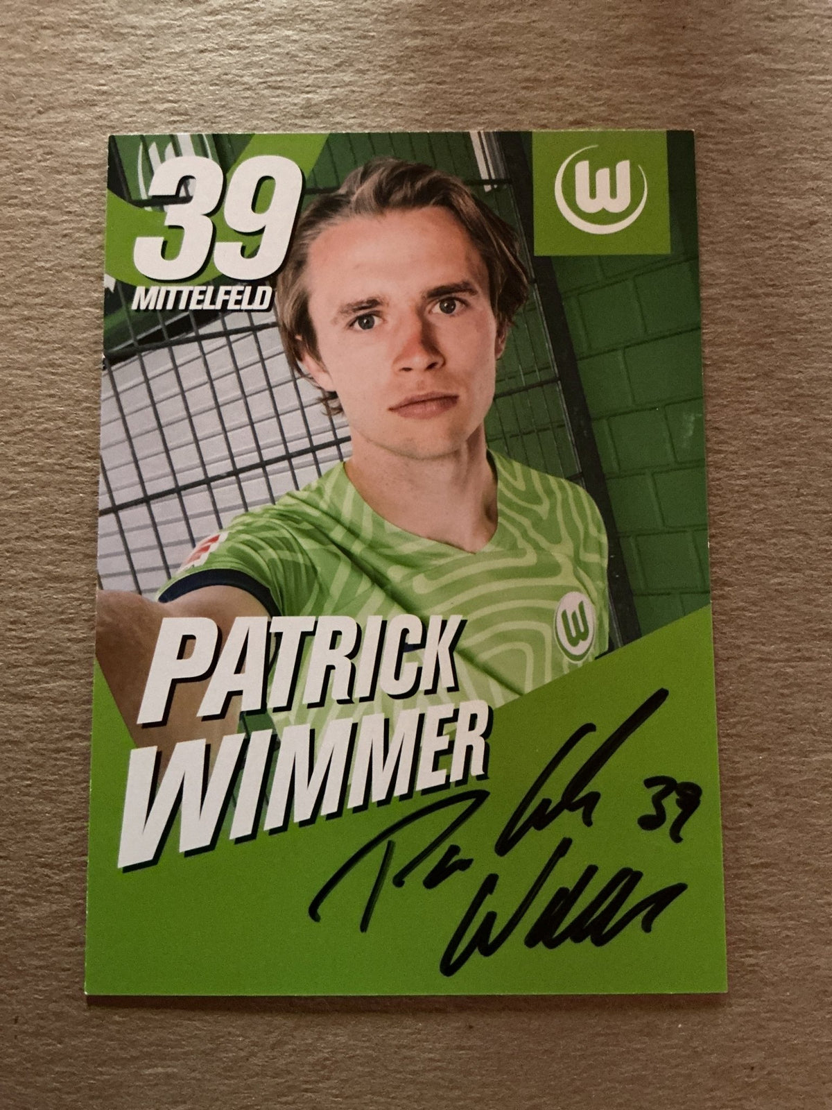 Patrick Wimmer, Austria 🇦🇹 VfL Wolfsburg 2022/23 hand signed - Autographs-World