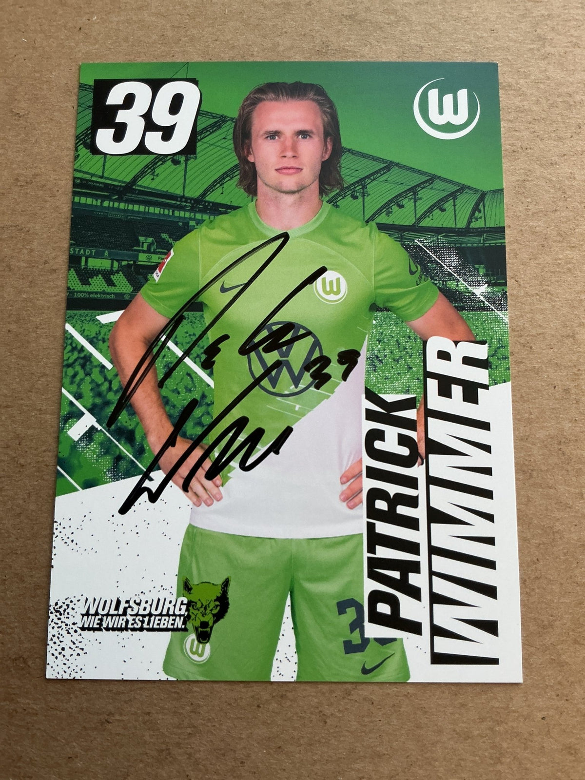 Patrick Wimmer, Austria 🇦🇹 VfL Wolfsburg 2023/24 hand signed - Autographs-World