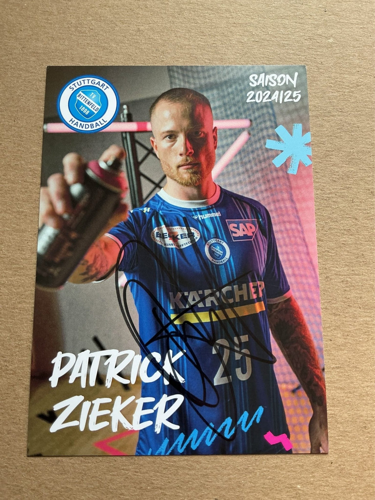 Patrick Zieker, Germany 🇩🇪 TVB 1898 Stuttgart 2024/25 hand signed - Autographs-World