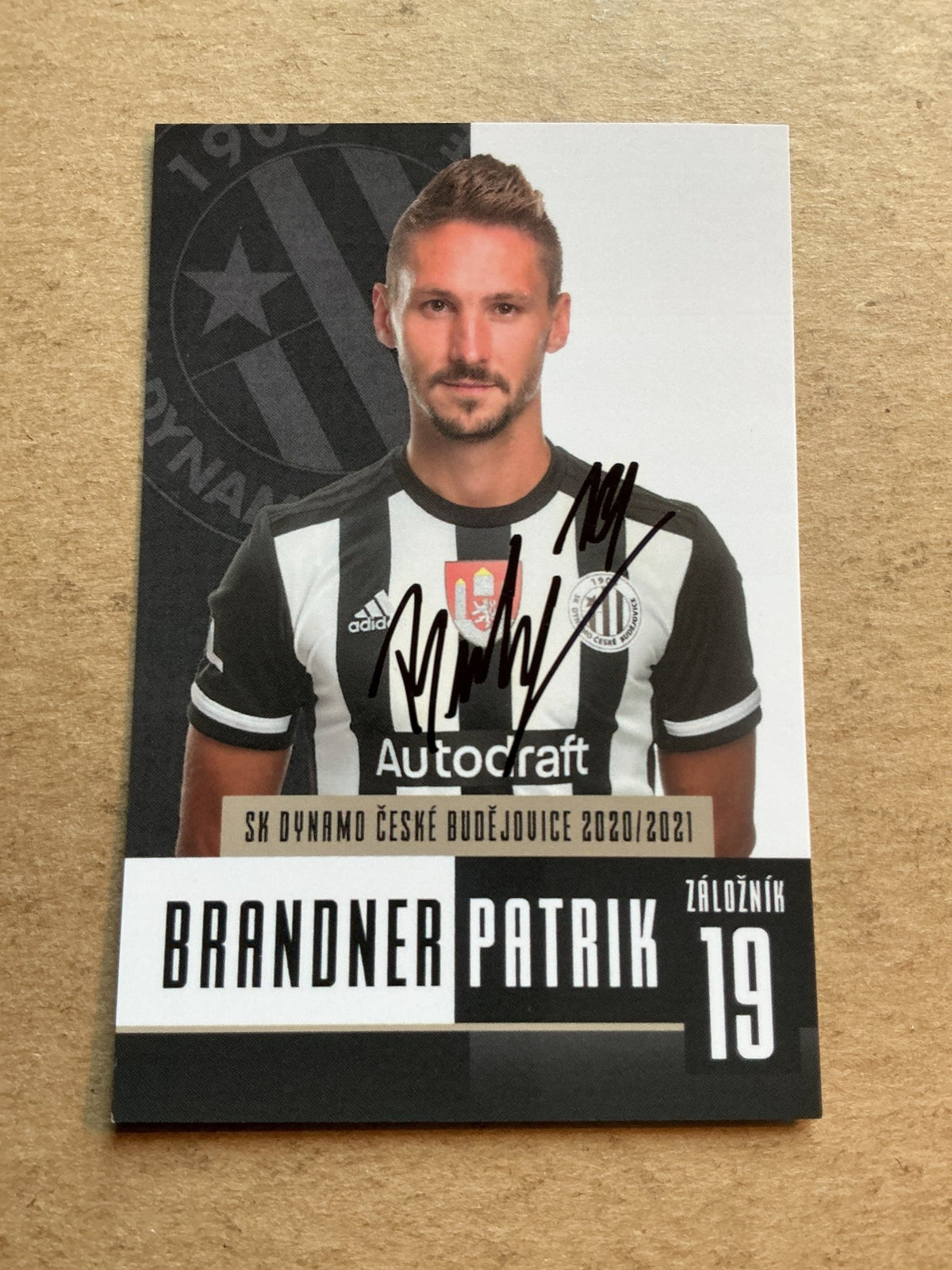 Patrik Brandner, Czech Republic 🇨🇿 SK Dynamo České Budějovice 2020/21 hand signed - Autographs-World
